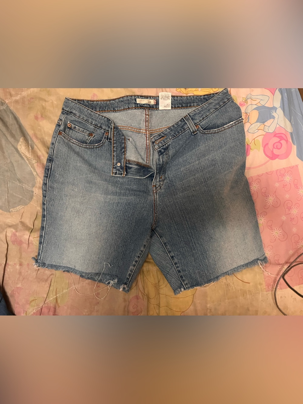 Levi's Light Blue Denim Cutoff Shorts